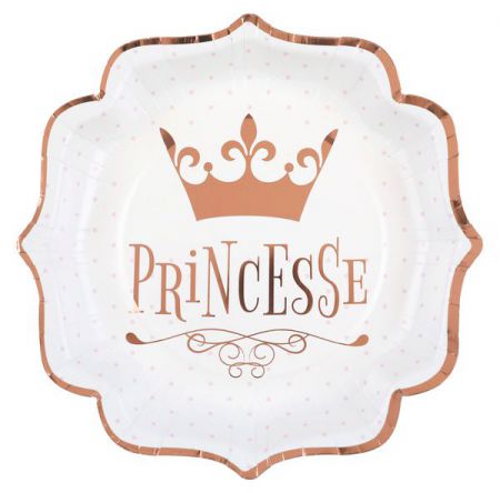7243assietteprincesserosegold 