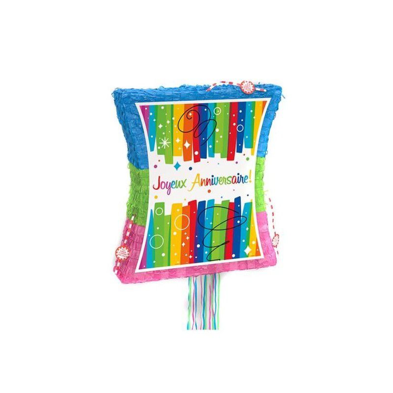 Pinata Coloré Joyeux anniversaire