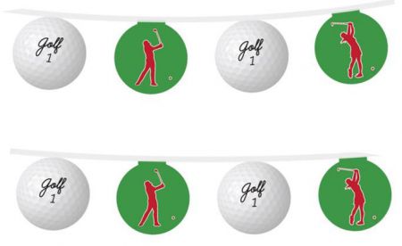 04024 27 guirlande 4m 8 fanions papier golf 