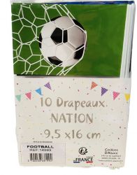 10 drapeaux foot 