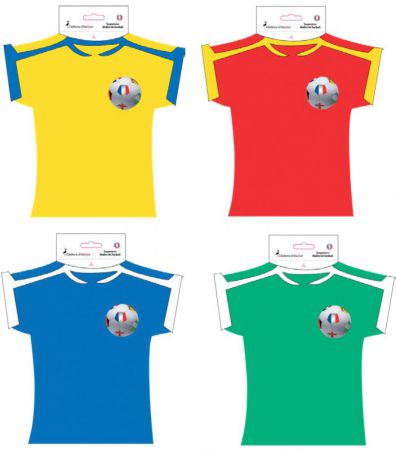 10125 4 decoupes carton maillot foot europe 