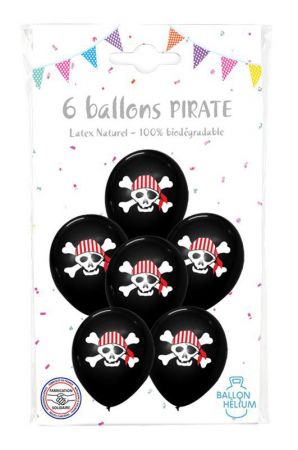 36476 ballon pirate tete rouge 