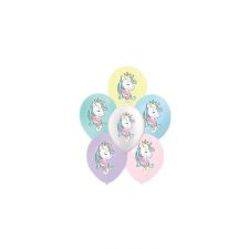 6 ballons latex pastel licorne 