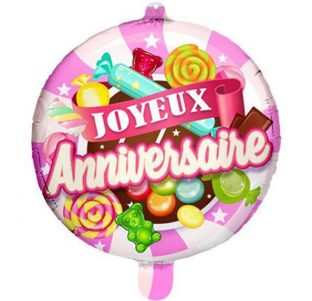 36500 2 ballon foil anniversaire candy 