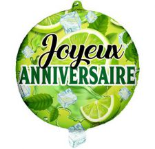 36500 11 ballon foil anniversaire mojito 