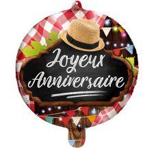 36500 17 ballon foil anniversaire barbecue 