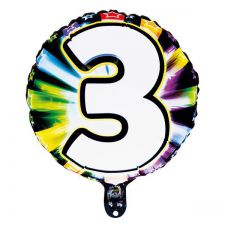 b22243 ballon foil 56 cm led chiffre 3 