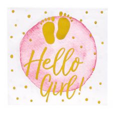 b53238 12 serviettes en papier hello girl 