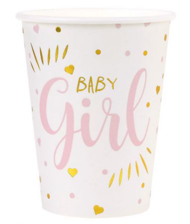 gobelet baby shower pink girl 