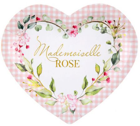 assiette mselle rose 