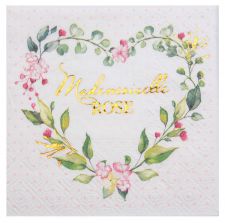 serviette mlle rose 