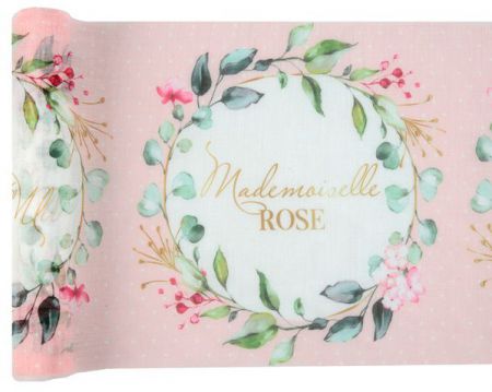 chemin table baby shower melle rose 