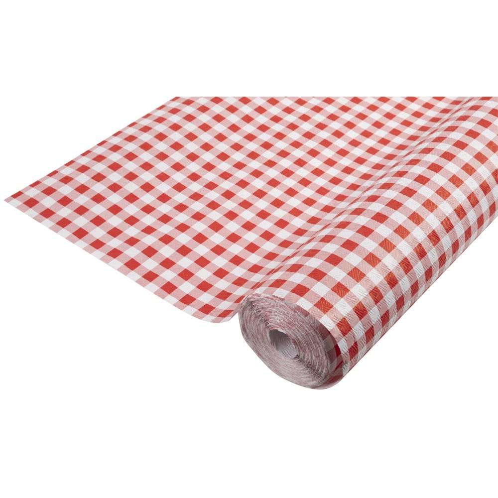 Nappe papier Gaufré Vichy Rouge