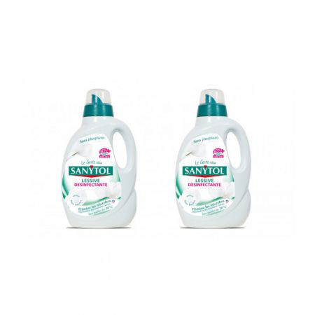 lessive sanytol fleur blanche lot 2 