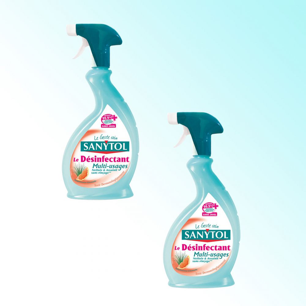 Sanytol Désinfectant Spray Multi Pamplemousse Lot de 2