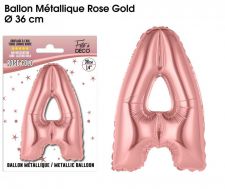 ballon metallique rose gold lettres a 