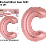 mini3 ballon metallique rose gold lettres c 