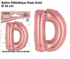 ballon metallique rose gold lettres d 