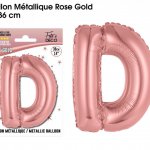 mini3 ballon metallique rose gold lettres d 