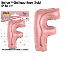 ballon metallique rose gold lettres f 