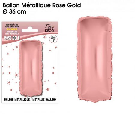 ballon metallique rose gold lettres i 