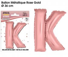 ballon metallique rose gold lettres k 