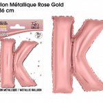 mini3 ballon metallique rose gold lettres k 