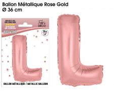 ballon metallique rose gold lettres l 
