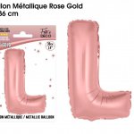 mini3 ballon metallique rose gold lettres l 