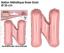 ballon metallique rose gold lettres n 