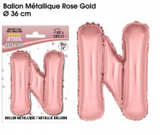 ballon metallique rose gold lettres n 