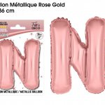 mini3 ballon metallique rose gold lettres n 
