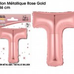 mini3 ballon metallique rose gold lettres t 