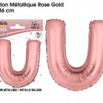 mini3 ballon metallique rose gold lettres u 