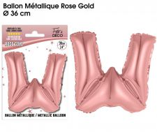 ballon metallique rose gold lettres w 