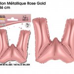 mini3 ballon metallique rose gold lettres w 
