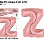 mini3 ballon metallique rose gold lettres z 