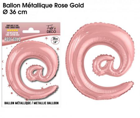 ballon metal rose gold lettres arobase