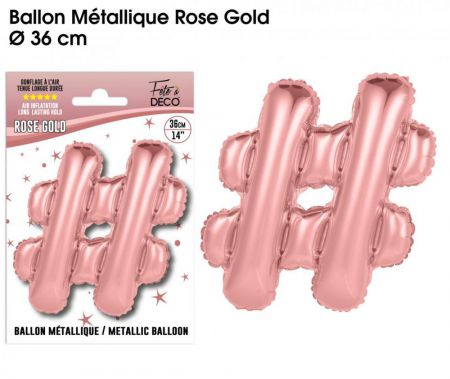 ballon metal rose lettre diese