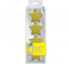 bougie etoile metallisee or 