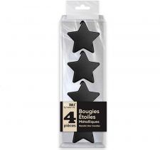 bougie etoile noire metallise 