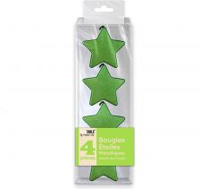 bougie etoile vert metallise 