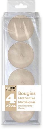 bougie flottante metallisee blanche 