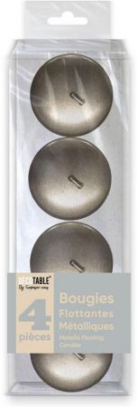 bougie flottante argent 
