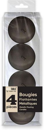 bougie flottante noir 