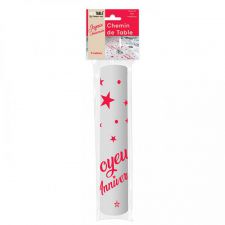 chemin de table anniversaire rouge 