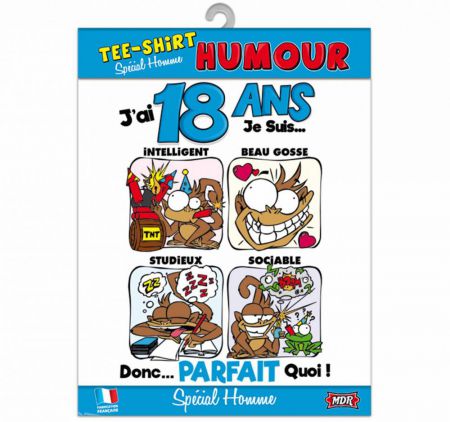 t shirt humour jai 18 ans 