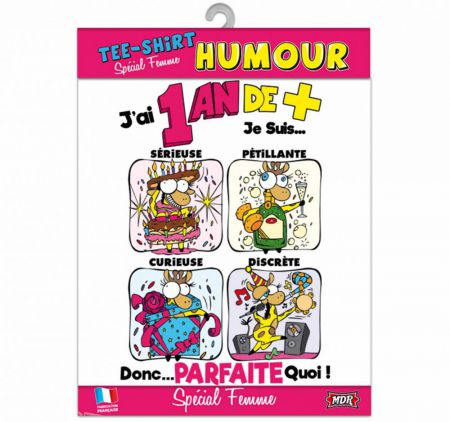t shirt pour femme jai 1 an de plus 