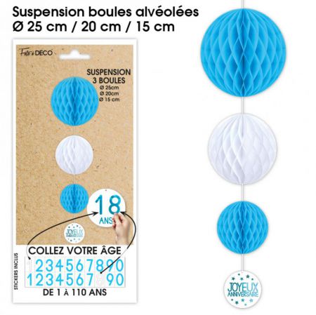 suspension bleu a personnaliser 