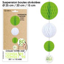 suspension anniversaire vert a personnaliser  